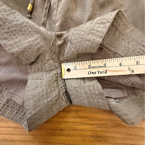 Free People Cassidy Romper Smocked Balloon Sleeve Olive Green Size Medium - Picture 16 of 16